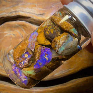 69.4cts - Jar of Yowah Nut Opal Rough w/ Fossil Opal