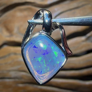 Sterling Silver - Solid South Australian Crystal Opal Pendant