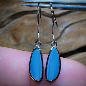 Sterling Silver - Australian Boulder Opal Doublet Hook Earrings
