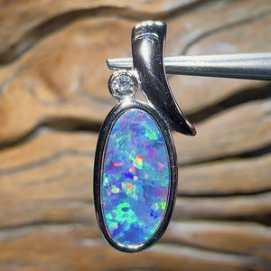 Silver - Queensland Boulder Opal Doublet Pendant