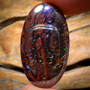 Aren’t You Glad you stayed until the end Card! 45.4cts - Tribal Koroit Nut Opal. Double Sided