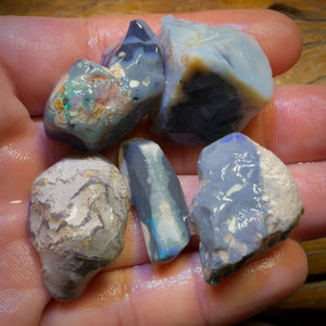 157.8cts - 5x Lightning Ridge Opal Rough Parcel
