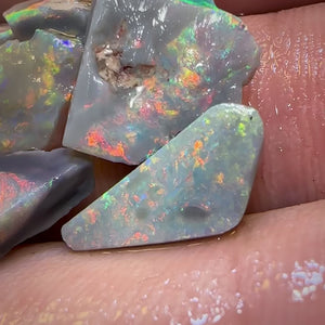 13.4cts - 8x Lightning Ridge Dark Opal Rough Parcel