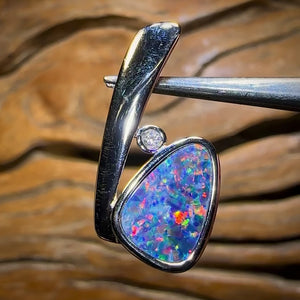 Sterling Silver - Queensland Boulder Opal Doublet Pendant