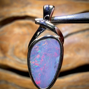 WILDCARD! Sterling Silver - Queensland Boulder Opal Doublet Pendant