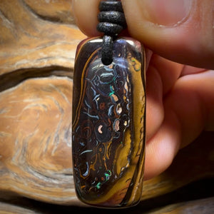 36 x 16mm - Drilled Tribal Queensland Boulder Opal Necklace