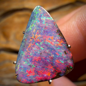 7.1cts - Fire Red GEM Solid Queensland Boulder Australian Opal Heritage Collection Investment