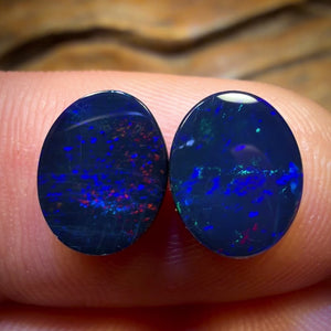 Wild Card! 3.6cts - Australian Boulder Opal Doublet Pair