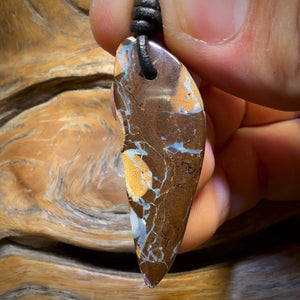 🔨 AUCTION 🔨 No Reserve 44 x 15mm - Drilled Queensland Boulder Opal Necklace