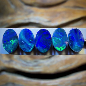 🔒2.2cts - 5x Australian Boulder Opal Doublets WHOLESALE PARCEL