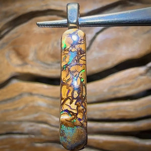 Solid Tribal Queensland Boulder Unisex Opal Pendant