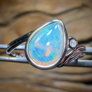 Sterling Silver - South Australian Crystal Opal Ring