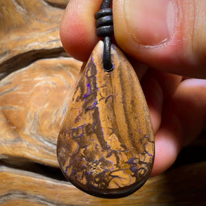 Wildcard! 40 x 25mm - Drilled Tribal Queensland Boulder Opal Necklace