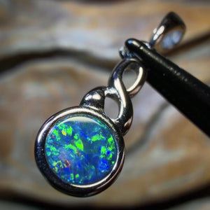Bargain Card! Sterling Silver - Queensland Boulder Opal Doublet Pendant