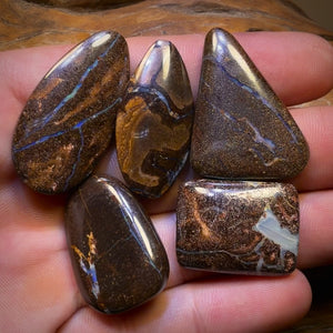 🔒 161.8cts - 5x Australian Boulder Seam Opal’s. Wholesale Dealers Parcel STEAL