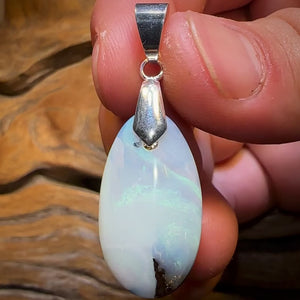 Solid Queensland Boulder Opal Pendant