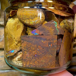 125.6g - Jar of Rough Australian Boulder Opal