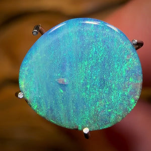 2.1cts - Scandinavian Aka Ice Blue/Green Queensland Boulder Seam Opal from Winton
