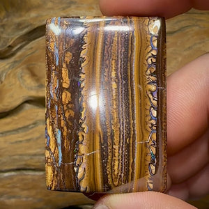 147.2cts - Australian Boulder Opal. Tribal Pattern