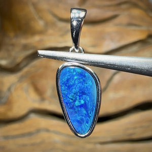 Sterling Silver - Australian Boulder Opal Doublet Pendant