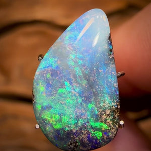 5.95cts - Queensland Boulder Seam Opal Ice AKA  Scandinavian Blue
