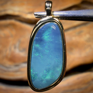 Sterling Silver - Queensland Boulder Opal Doublet Pendant