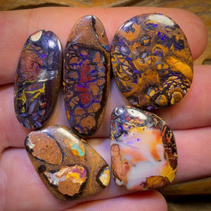 84.8cts - 5x Australian Tribal Boulder Opal’s. Wholesale Dealers Parcel