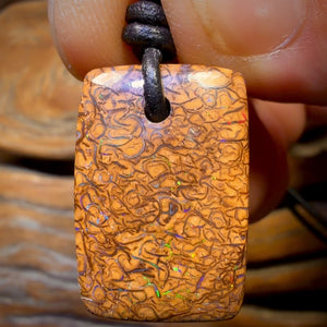 24 x 16mm - Drilled Tribal Queensland Boulder Opal Necklace