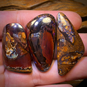 137.9cts - 3x Australian Tribal Boulder Opal’s. Wholesale Dealers Parcel $1/ct