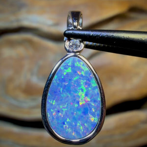 Sterling Silver - Queensland Boulder Opal Doublet Pendant