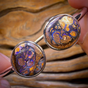 Sterling Silver - Latest Design Solid Australian Boulder Opal Bracelet