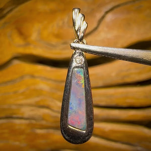 🔨 AUCTION 🔨 No Reserve Sterling Silver - Queensland Boulder Opal Doublet Pendant