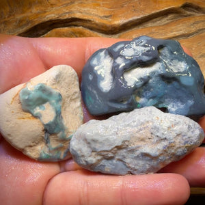 333.8cts - 3x Lightning Ridge Opal Rough Parcel