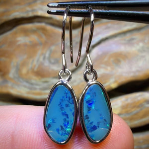 TGIF Sterling Silver - “The Pattern Within?” Australian Boulder Opal Doublet Hook Earrings