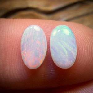 1.4cts - Australian Boulder Seam Opal Pair