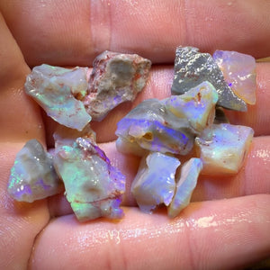 59.7cts - 14x Lightning Ridge Opal Rough Parcel