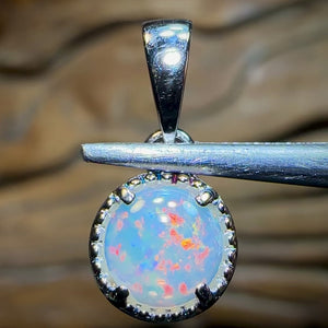 Sterling Silver - Solid South Australian Crystal Opal Pendant