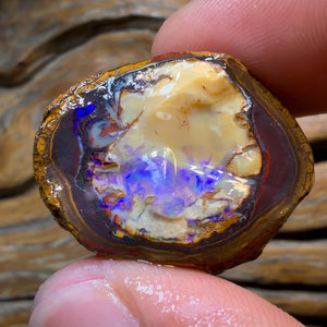 99.1cts - Partial Yowah Nut Crystal Centre Opal Rough Piece