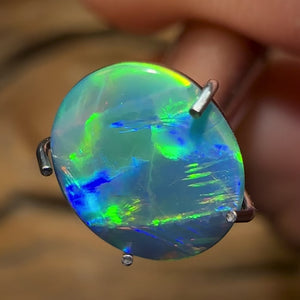 1.2cts - “Old School”35 yr old Lightning Ridge Black Opal Doublet