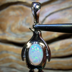 Sterling Silver - Solid South Australian Crystal Opal Pendant