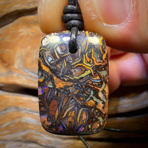 28 x 19mm - Drilled Tribal Queensland Boulder Opal Necklace