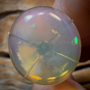 Australischer Opal in reiner Kristallqualität von Lightning Ridge, 21,2 Karat