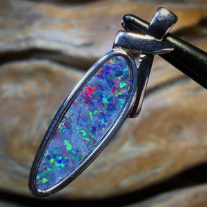 Sterling Silver - Queensland Boulder Opal Doublet Pendant