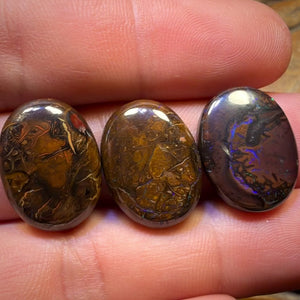 Wildcard! Below Cutting Cost 50.2cts - 3x Australian Tribal Boulder Opal’s. Wholesale Parcel