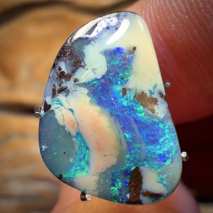 Wild Card! 6.8cts - Ice Drift Australian Boulder Seam Opal from Winton