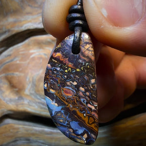 29 x 15mm - Drilled Tribal Queensland Boulder Opal Necklace