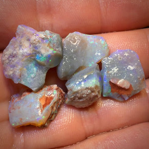 37.1cts - 5x Lightning Ridge Opal Rough Parcel