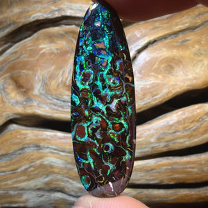34.7cts - TOP Tribal Queensland Boulder Opal from Koroit. Double Sided