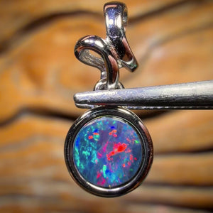 Bargain Card! Sterling Silver - Queensland Boulder Opal Doublet Pendant