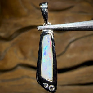 Sterling Silver - Solid South Australian Crystal Opal Pendant